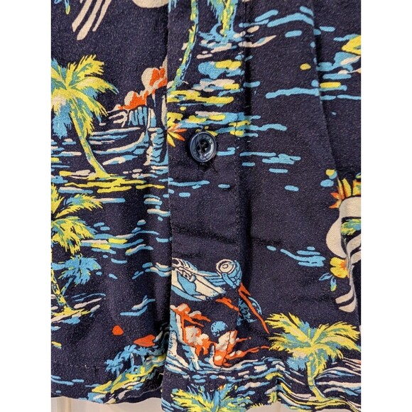 Star Wars Men’s XL Hawaiian Shirt | Tropical Aloha Print Button Up | Navy Blue - Picture 5 of 13